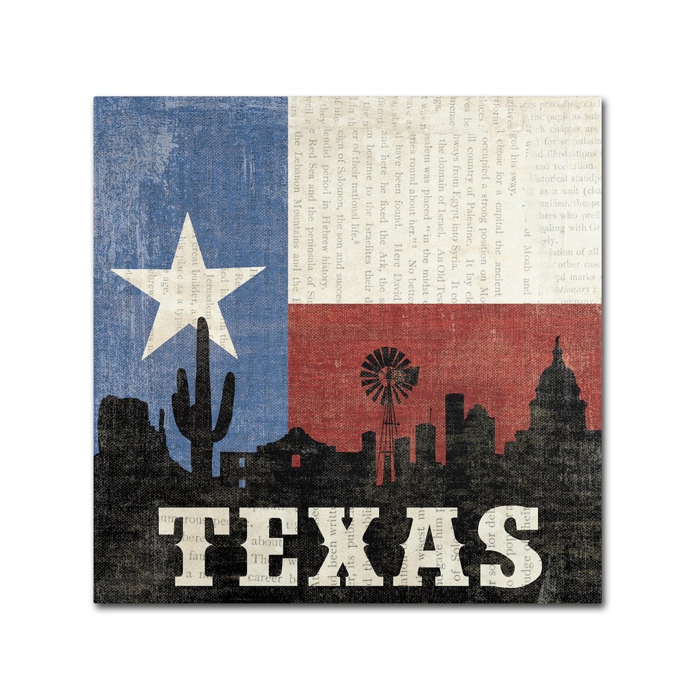 Texas by Moira Hershey Wall Decor, 24 by 24-Inch