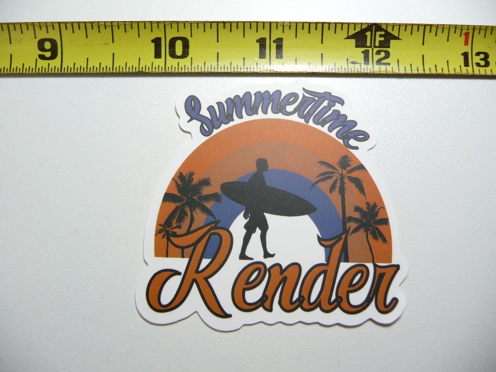 Summer Surfboard Decal Sticker for Vacation & Beach Trips
