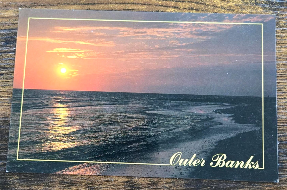 Sunset Outer Banks NC Vintage Postcard North Carolina Scenic View