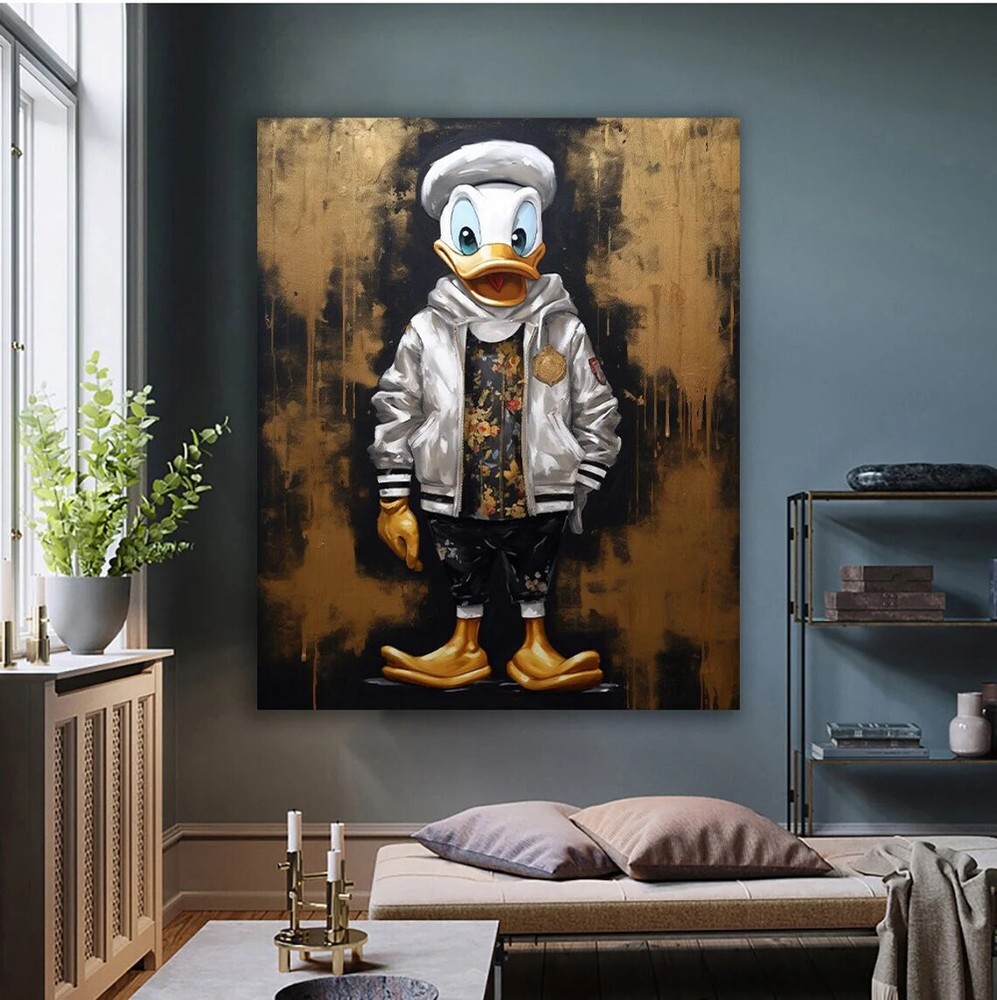 Donald Duck Jacket Wall Art Canvas Unframed Print Decor