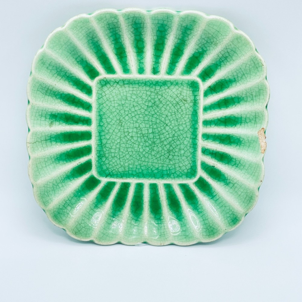 Vintage Jade Ware Sebring Square Green Plate