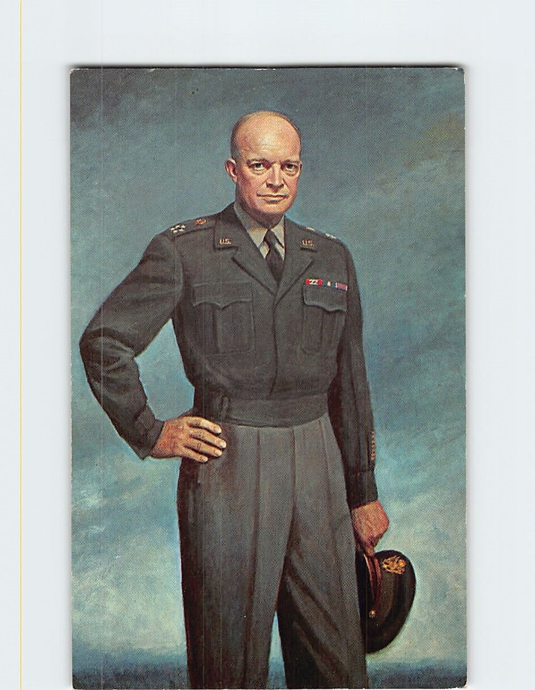 Postcard Dwight D E Eisenhower General Of The Army By Thomas E Stephens NYC NY