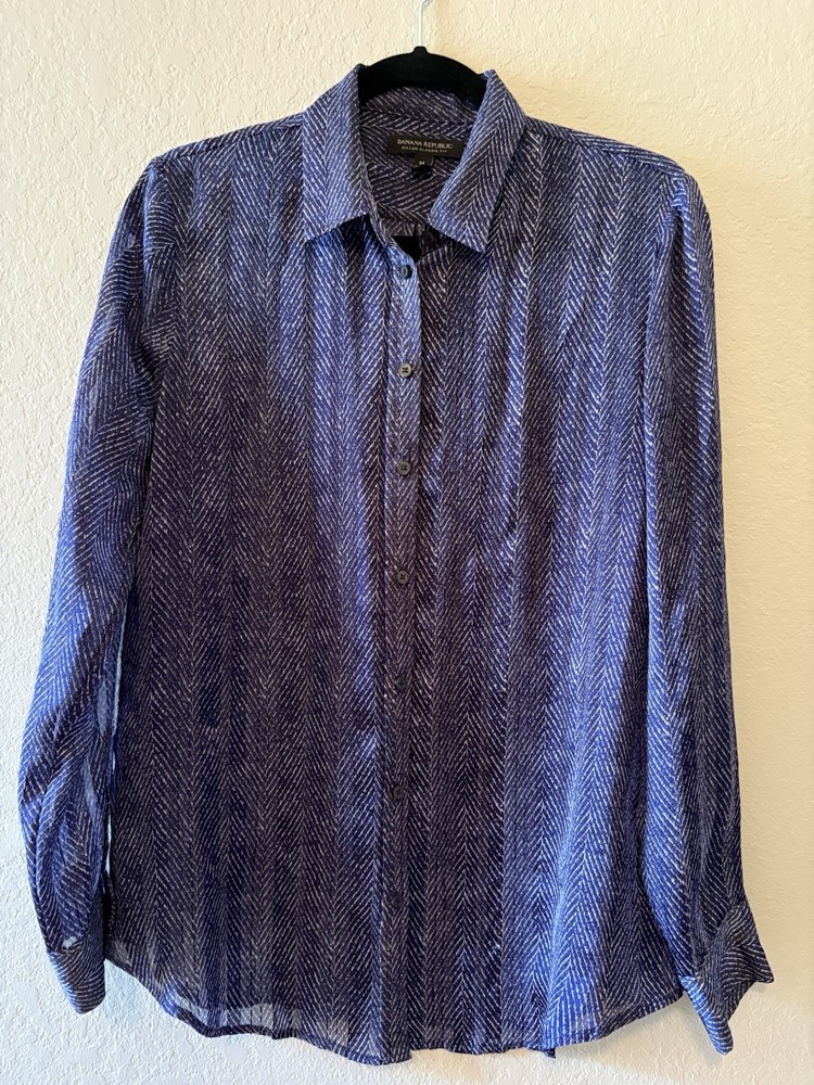 Banana Republic Women's Long Sleeve Blouse Size Medium