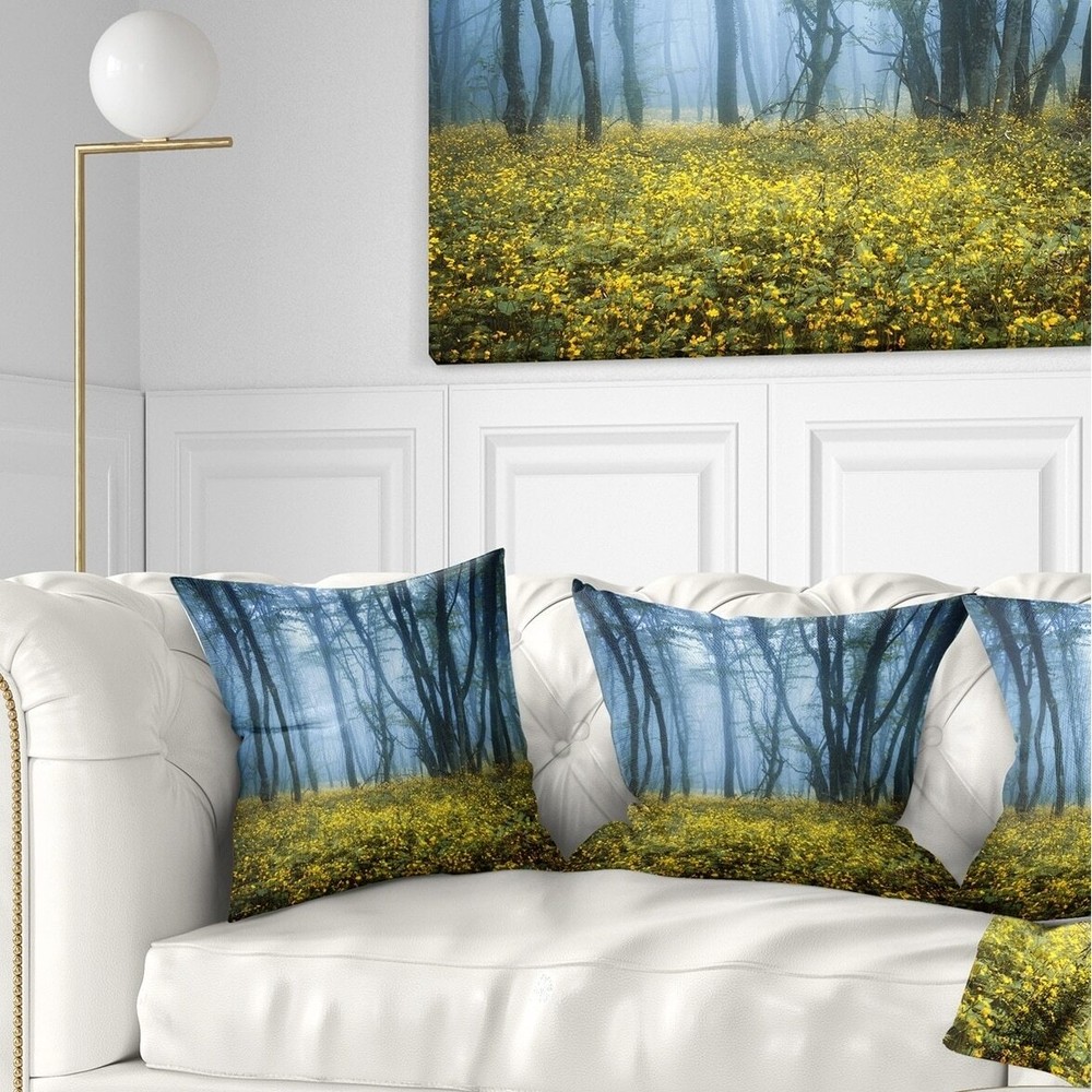 Designart 'Mysterious Forest Fog Everywhere' Landscape