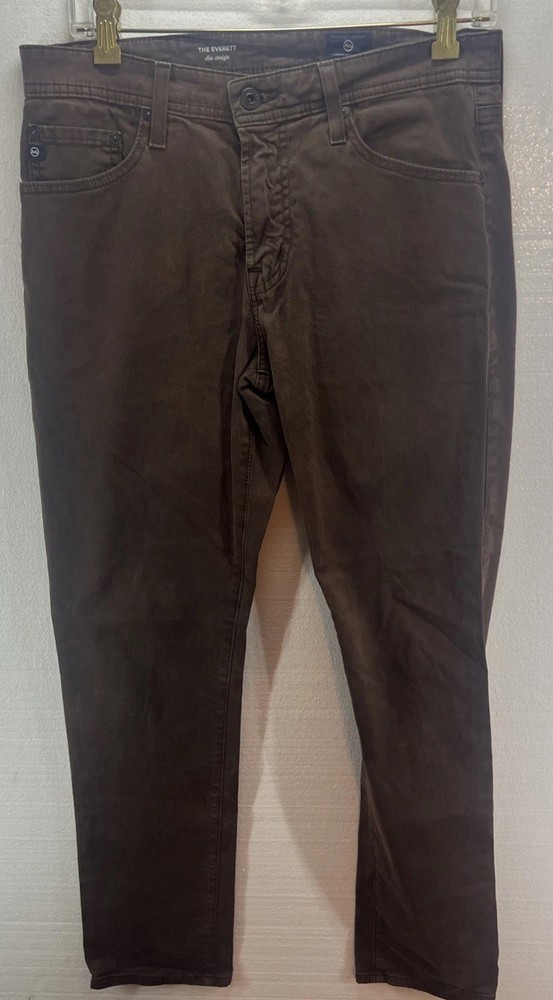 AG Adriano Goldschmied Pants Mens (31x32) Brown The Everett Slim