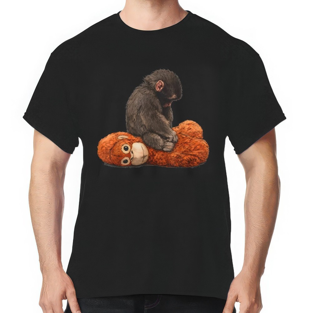 Baby Monkey Punch Cute Graphic T-Shirt Unisex Cotton Funny Cartoon Adults S-5XL