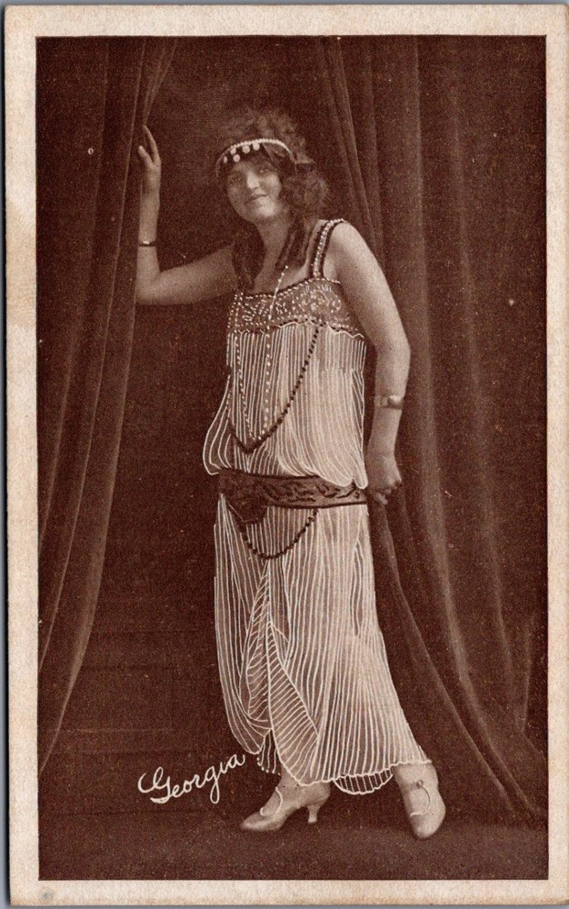 Vintage Real Photo Postcard Flapper Woman 