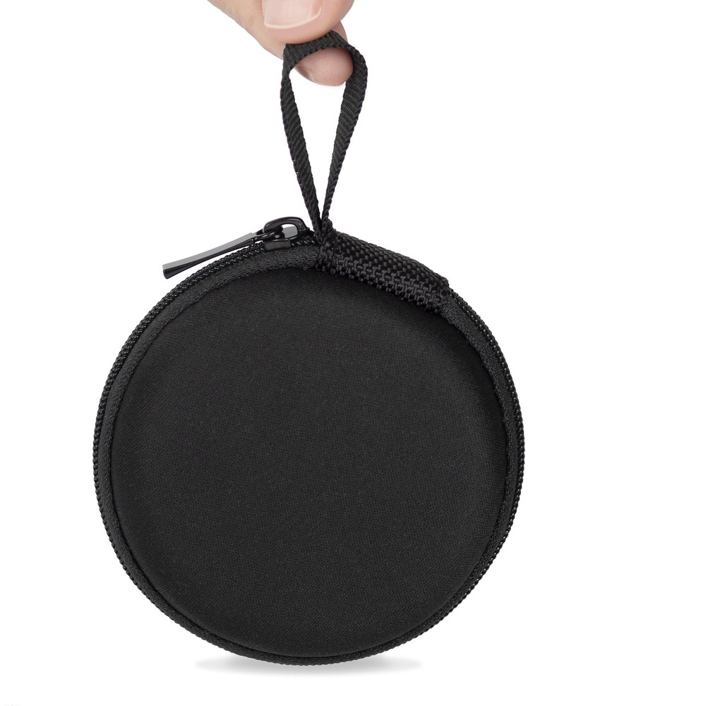 Mini Earbuds Case Hard Shell Travel Case for Wired Earphones Apple Samsung Black