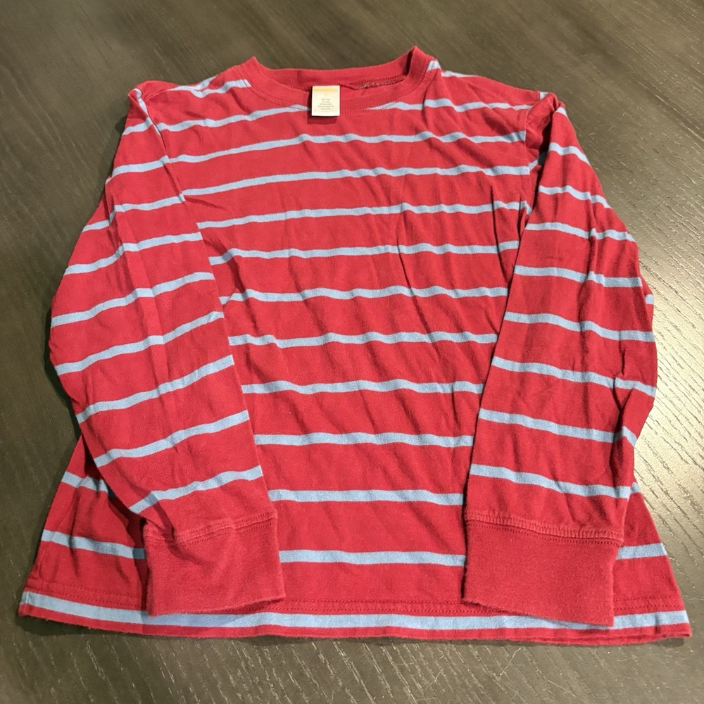 Gymboree Red With Light Blue Stripes Long Sleeved Size 8 NWOT