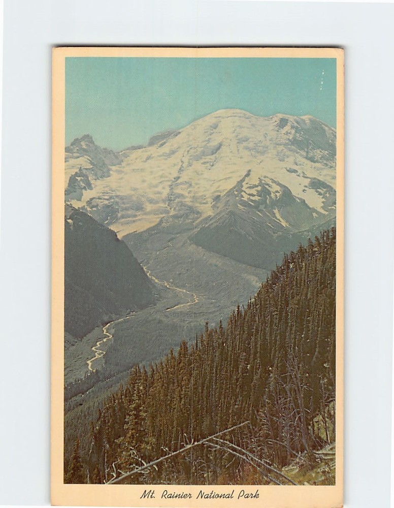 Postcard Mount Rainier National Park Washington USA North America