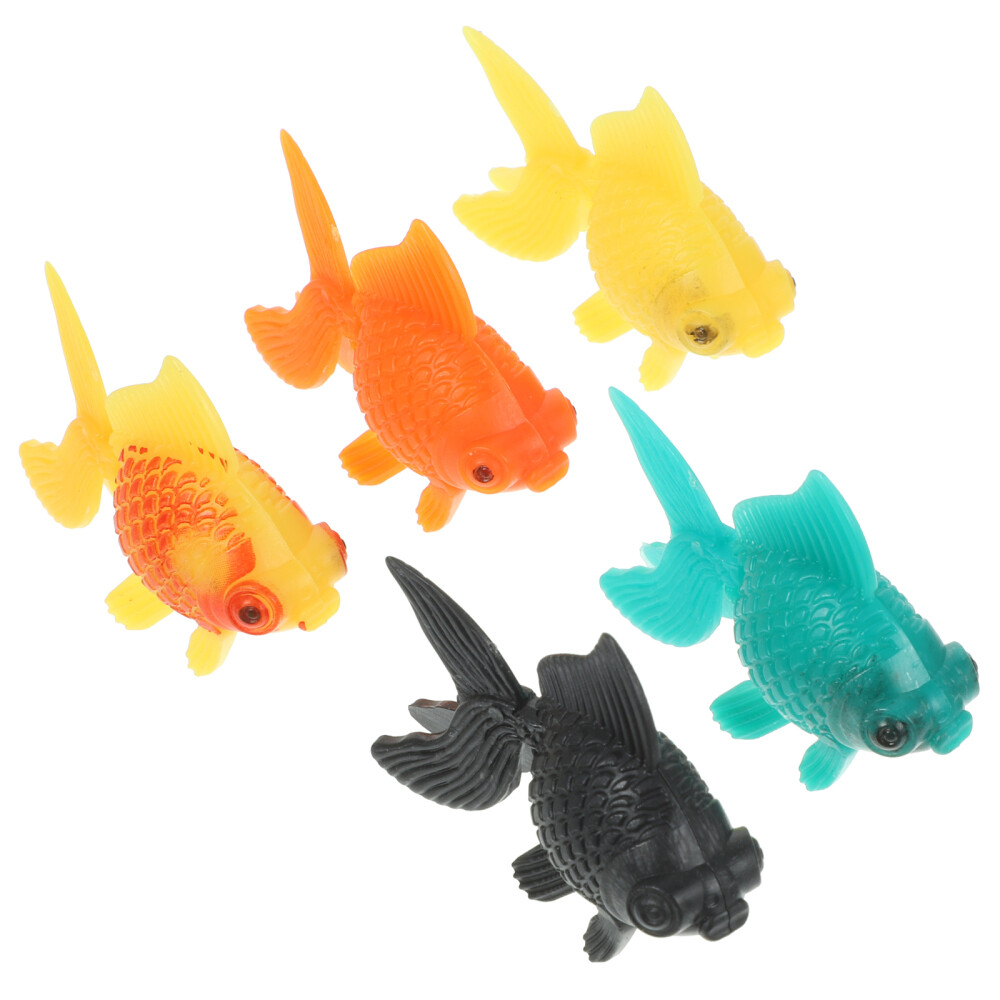 5 Pcs Fake Goldfish for Tank Artificial Aquarium Colorful Ornament