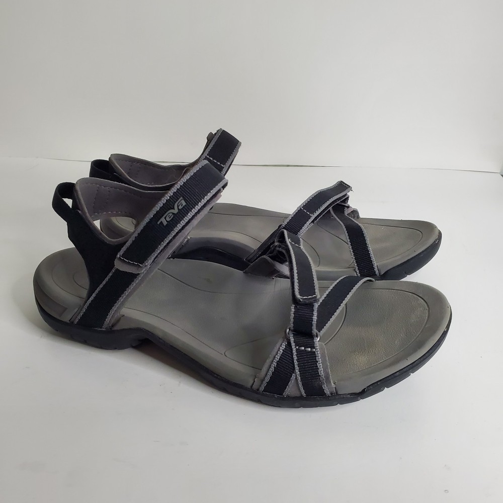 Women's TEVA Verra Sandal Black Gray Adjustable Straps Size 9 1006263