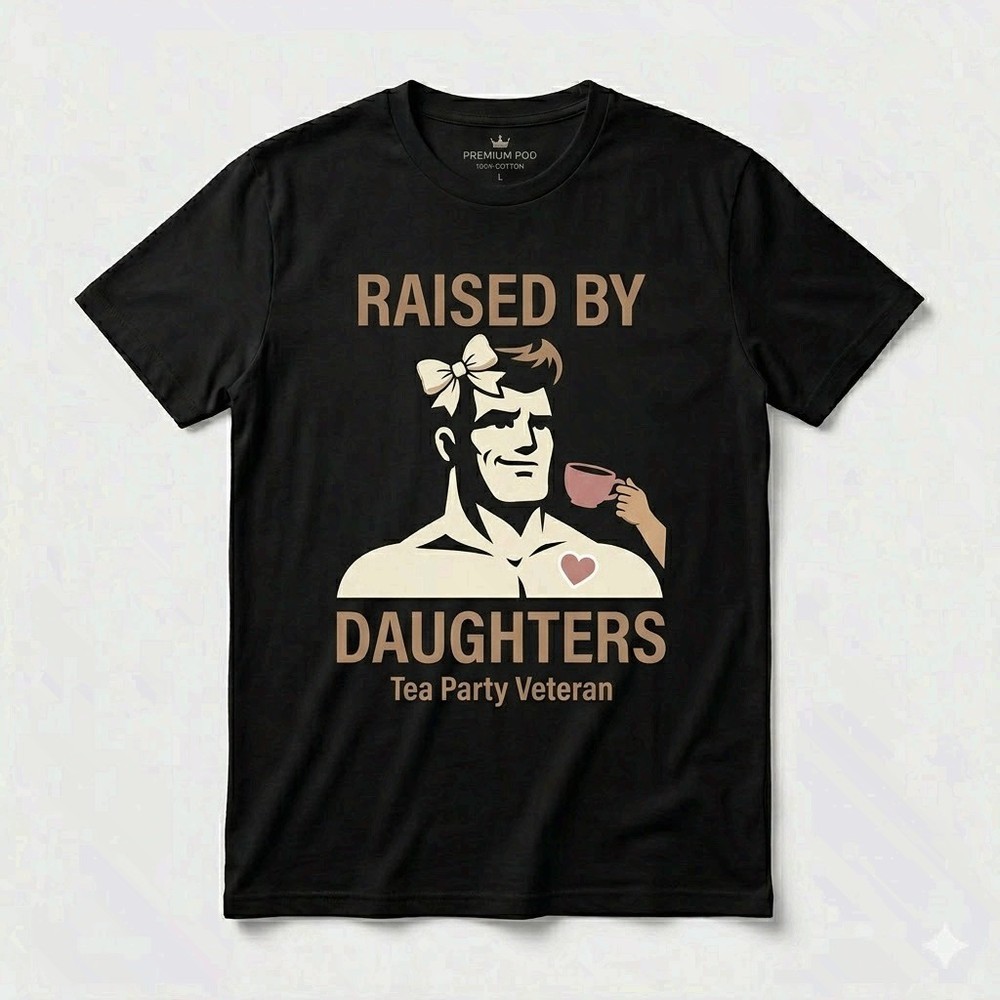 Raised By Daughters Shirt Funny Girl Dad Father’s Day Gift Tee