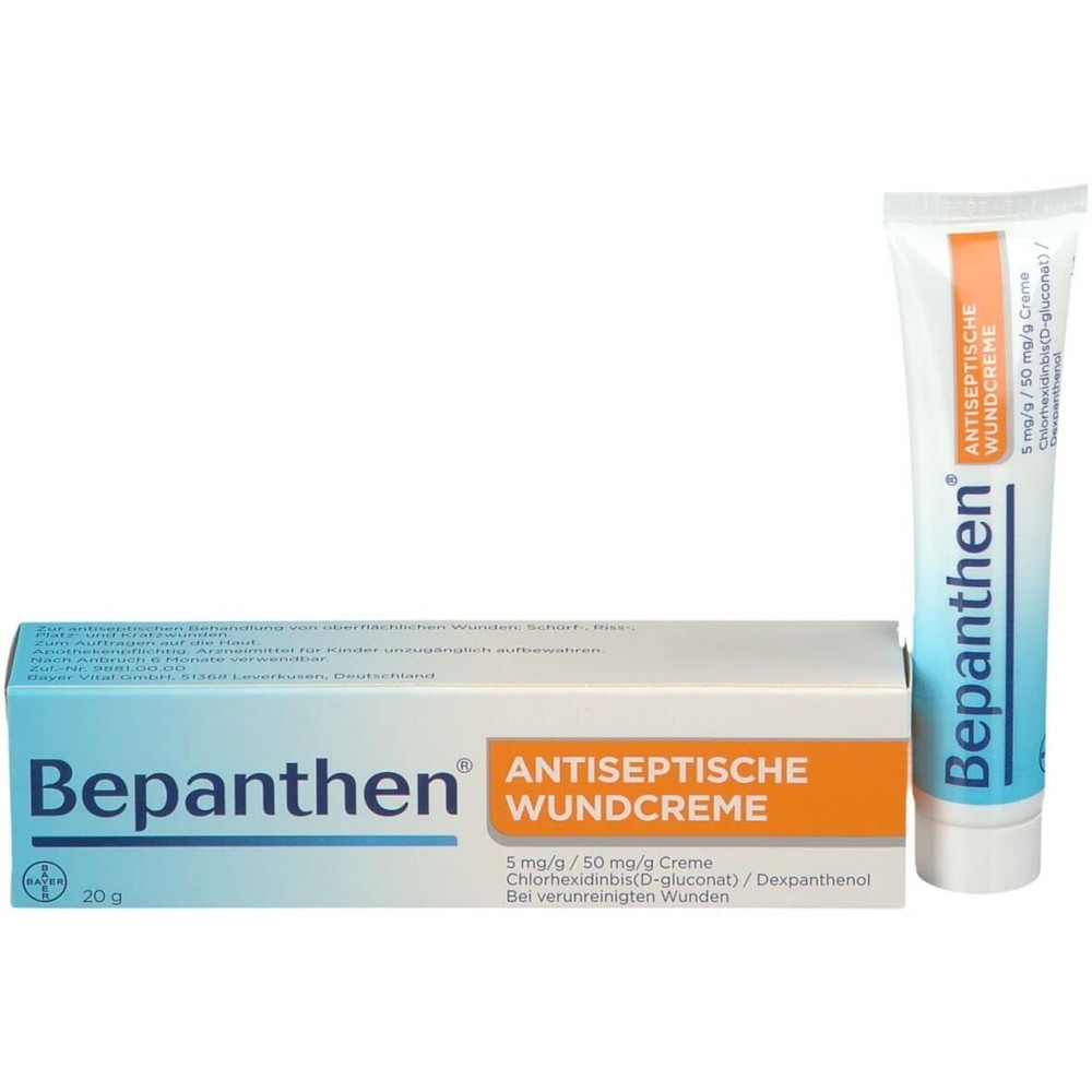 Bepanthen antiseptic Wound Cream for treatment of Abrasions, cracks, lacerations