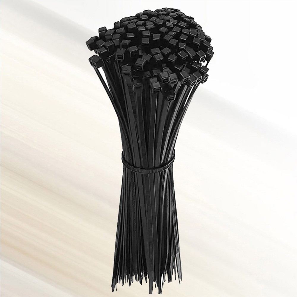 1000Pcs Self-Locking Cable Ties Black Wire Ties for Organizing Bundling