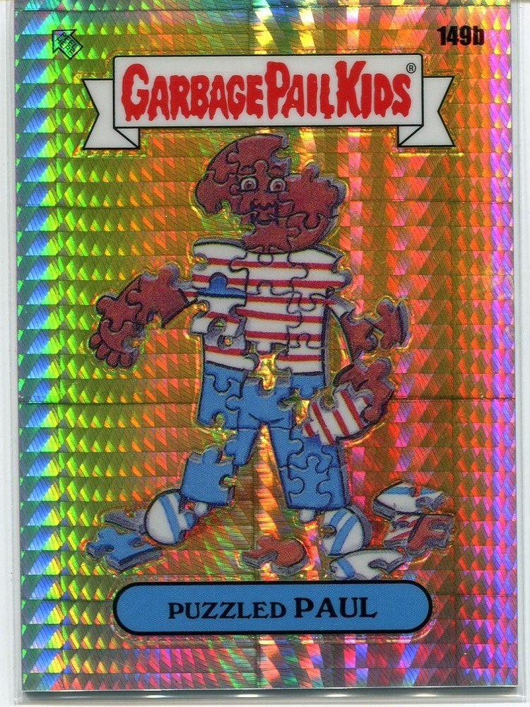 Garbage Pail Kids Chrome Series 4 Prism [199] Base Card 149b PUZZLED PAUL
