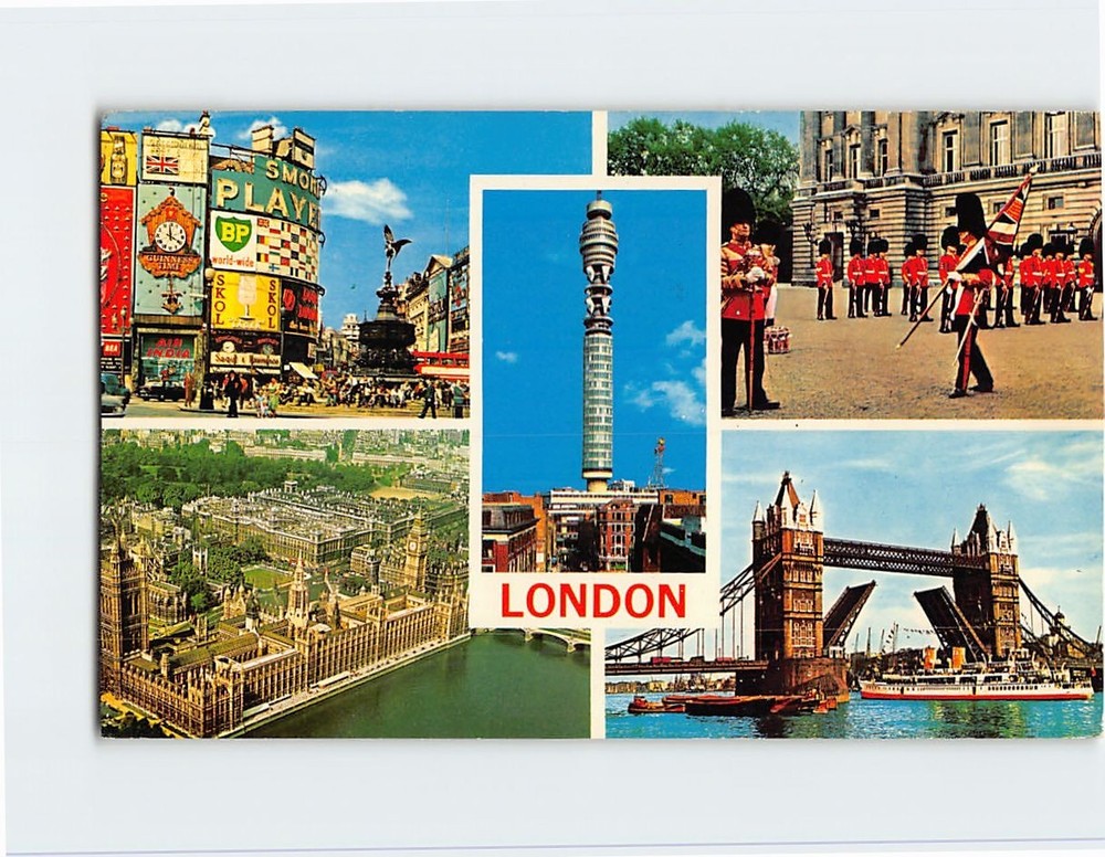Postcard Famous Places and Landmarks in London England