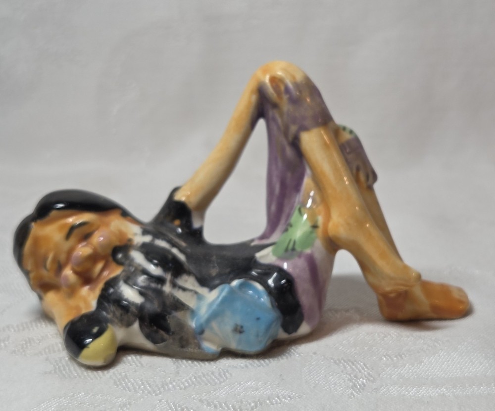Vintage Sleeping Hillbilly/Hobo Salt Pepper Shaker Single Ceramic Made in Japan