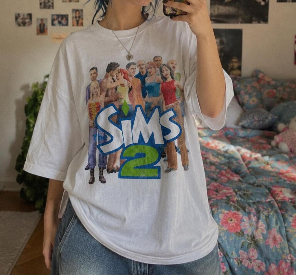 NWOT Official Merch The Sims 2 Game Cover 100% Cotton T-Shirt Size XL