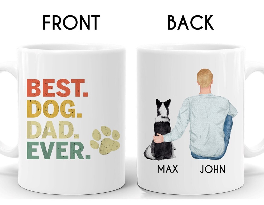 Personalized Border Collie Mug Border Collie Dad Mug Border Collie Lover Mug