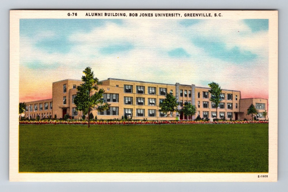 Greenville SC-South Carolina Bob Jones University Building Vintage Postcard