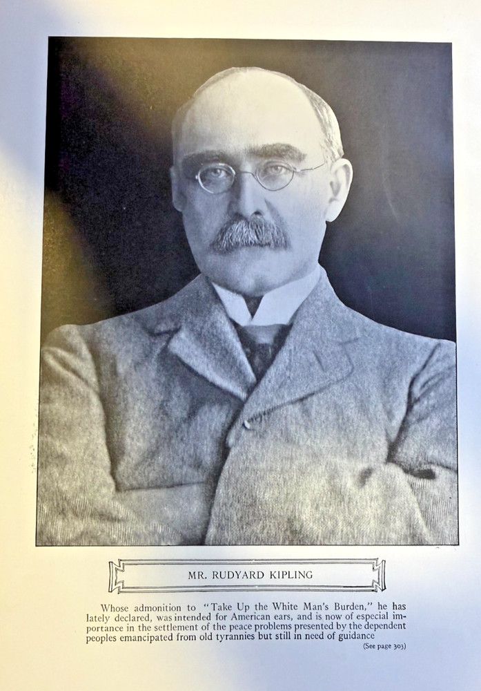 1919 Vintage Magazine Illustration Author Rudyard Kipling