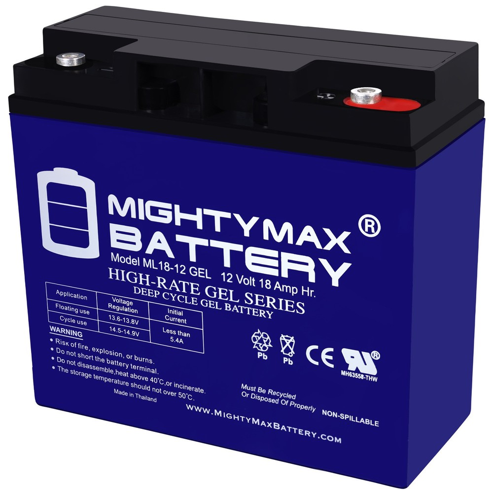 Mighty Max 12V 18AH GEL Battery Replacement for Enduring CB-17-12