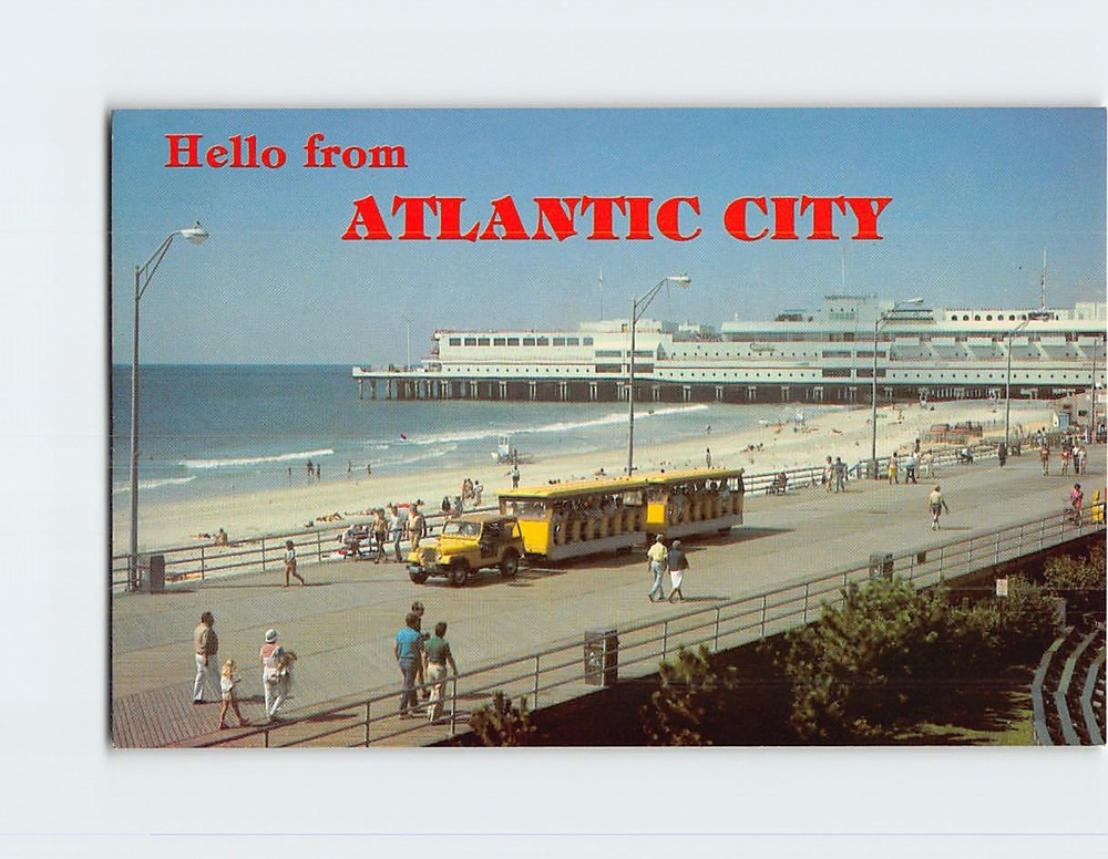 Postcard The Boardwalk in Atlantic City New Jersey USA