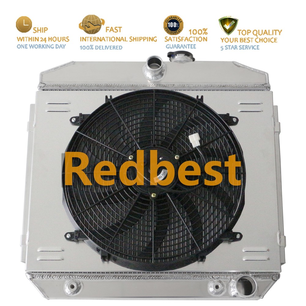 CU5057 3Row Radiator Shroud Fan For 1955-1957 Chevrolet Bel-Air Nomad 150 210 V8