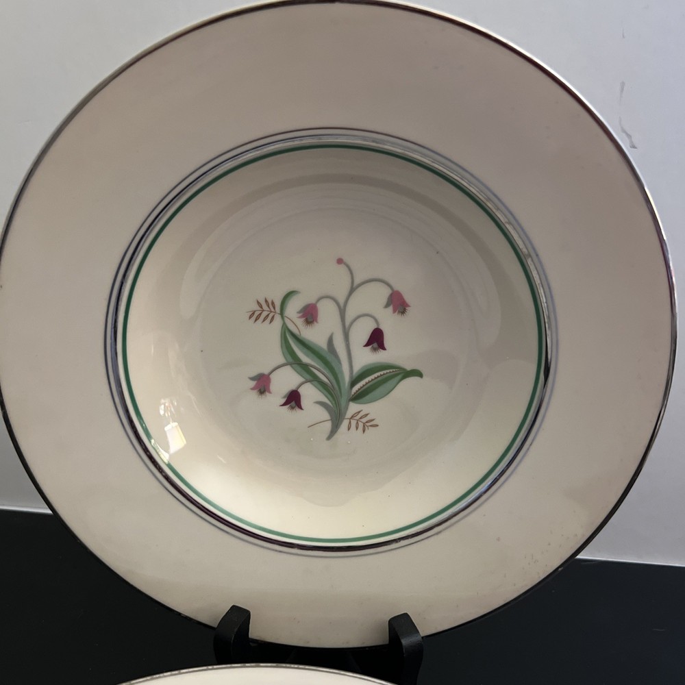 Vintage Syracuse China Old Ivory Coralbel Rim Soup Bowl 8.75