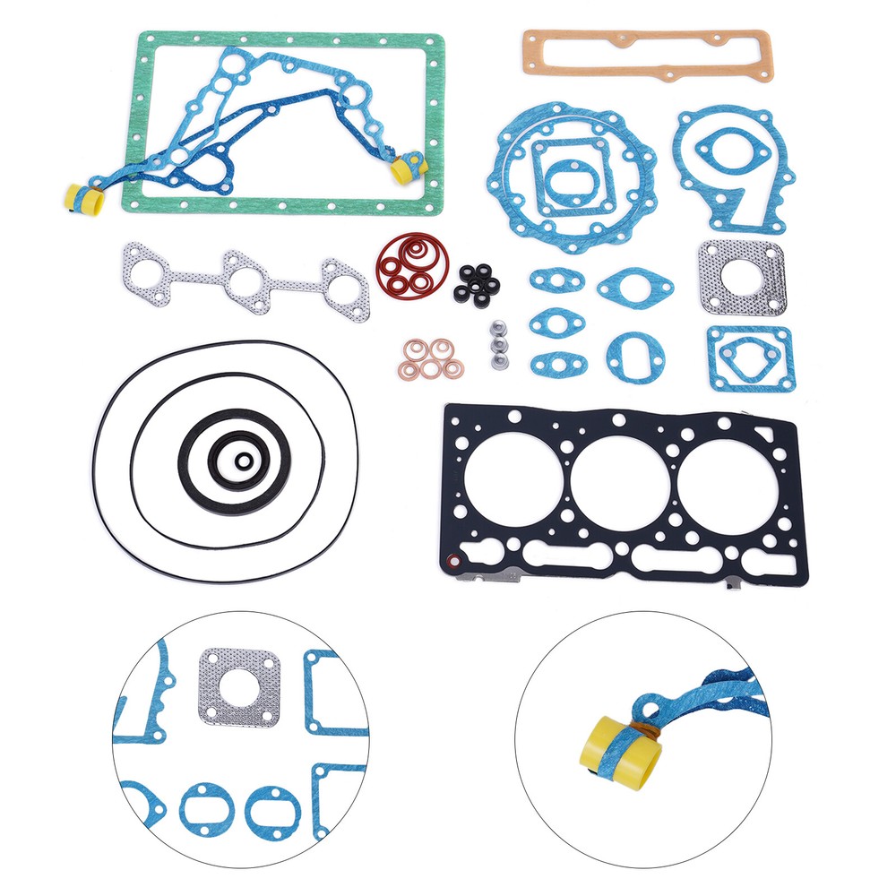 NEW For Kubota D1305 Engine Cylinder Head Complete W/ Full Cylinder Gasket Kit