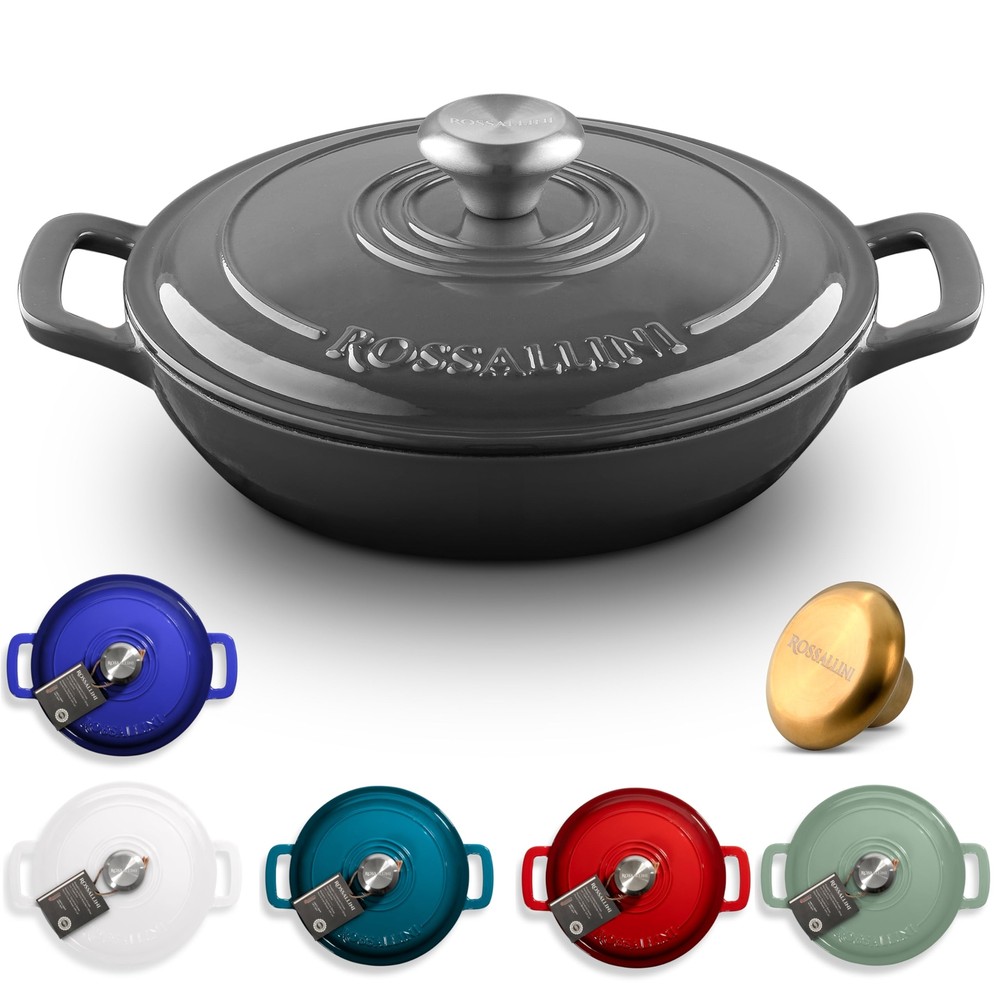 Signature Enameled Cast Iron Braiser with Nonstick Surface & Tight-Fitting Lid