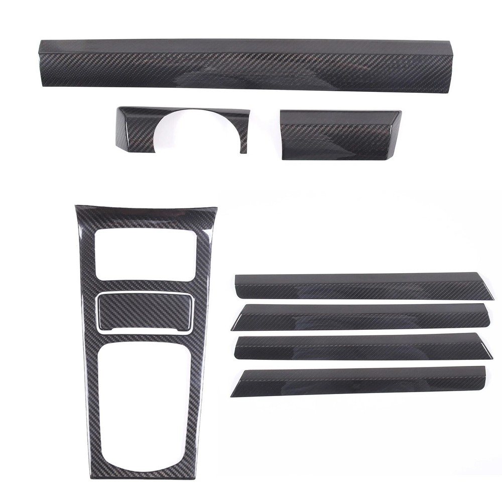 9PCS CARBON FIBER Dash Interior Trim SET FOR PORSCHE CAYENNE 958 TURBO 2011-2017