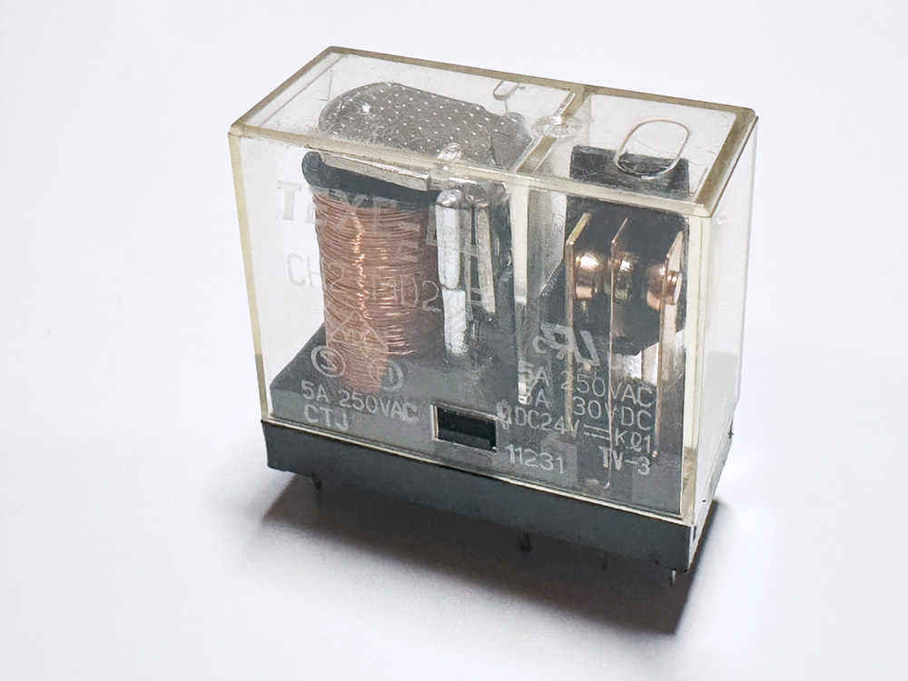 CH2-MD24F TEXCELL PCB Power Relay 24VDC DPDT 5A 250VAC/30VDC 8-Pin