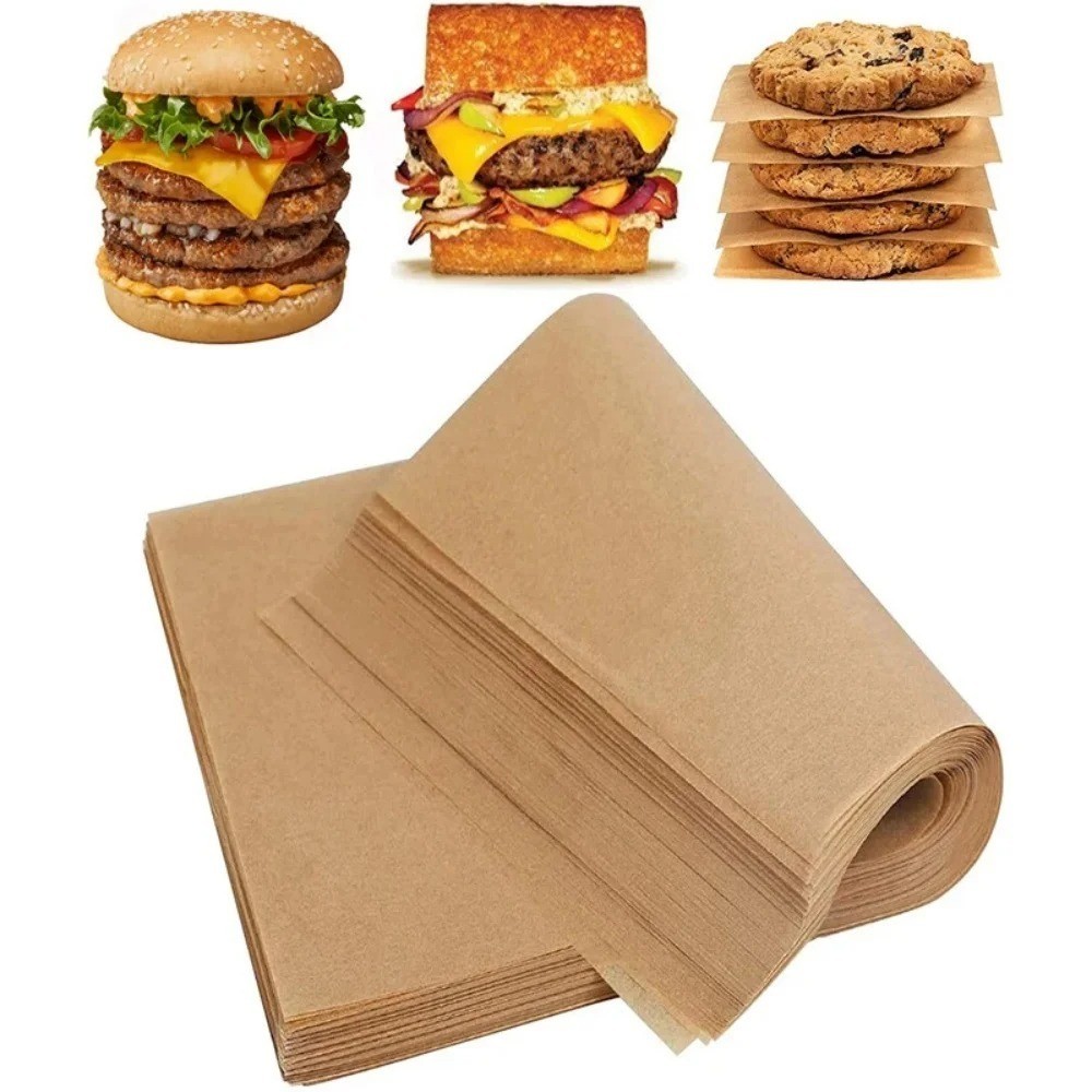 100pc Greaseproof Non Stick Parchment Baking Paper Sheets Precut for Oven UK