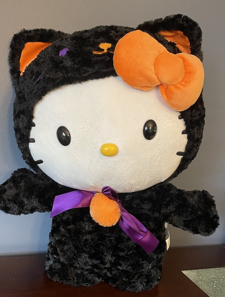 Hello Kitty Halloween porch Greeter Sanrio 2019 Gemmy Plush Cat Costume 20”