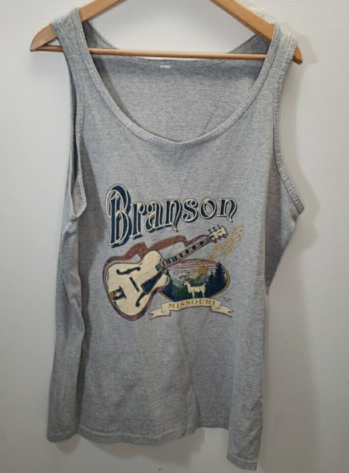 Vintage 90's Branson Missouri Single Stitch Tank Top Sleeveless Shirt Size XL