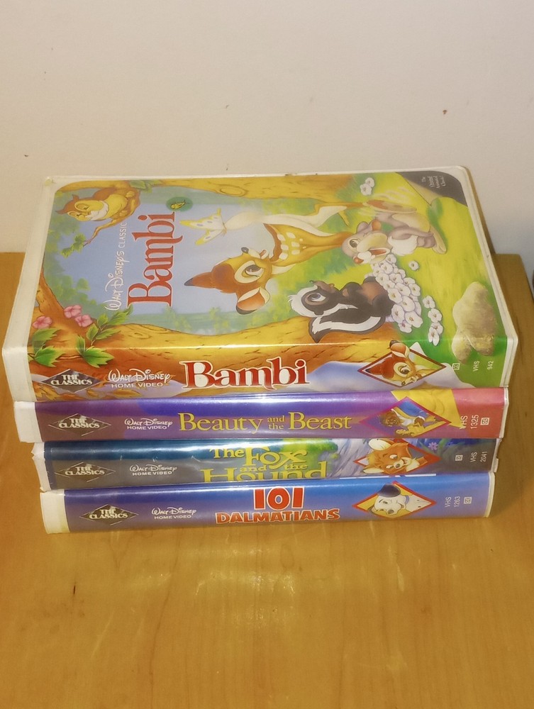 Walt Disney Classics VHS Tapes - Black Diamond Collection - Lot Of 4 - Rare