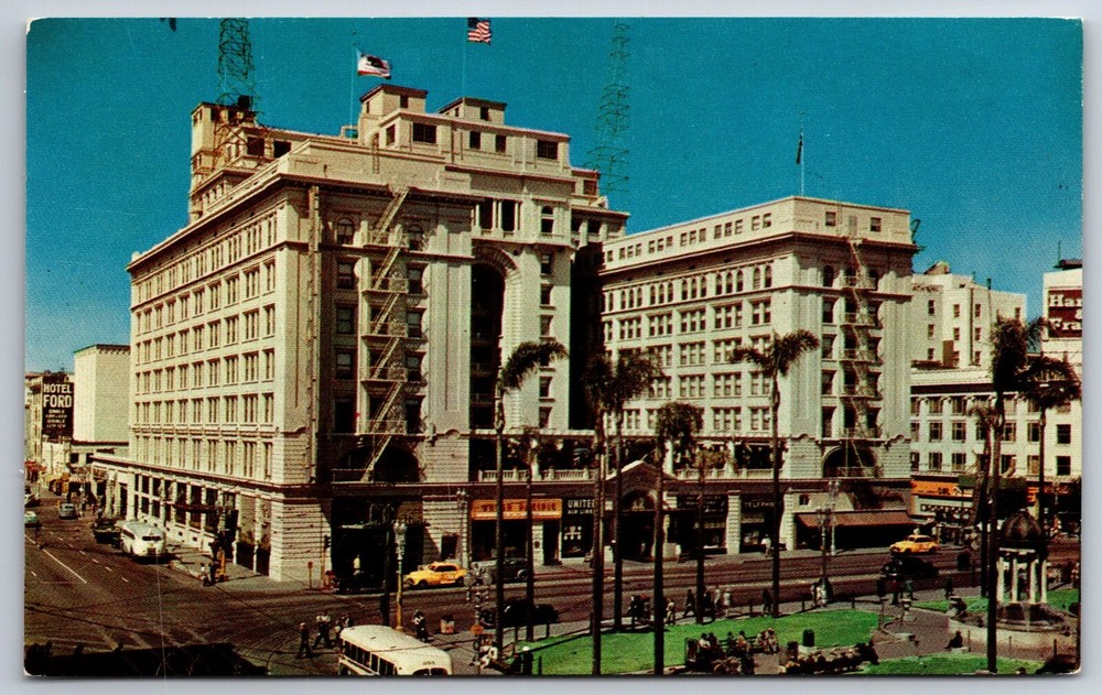 San Diego California~Air View Hotel US Grant~Vintage Postcard