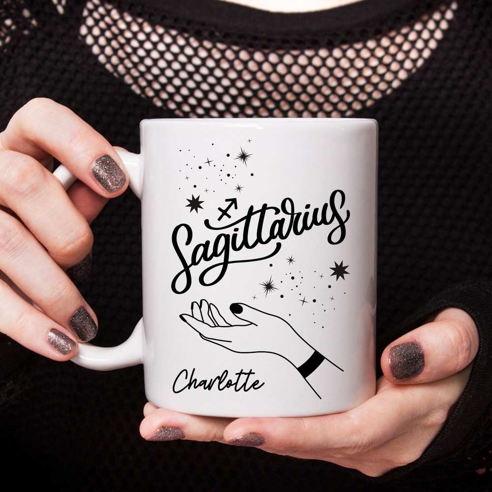 Personalized Sagittarius Zodiac Mug Custom Astrology Gift For Her