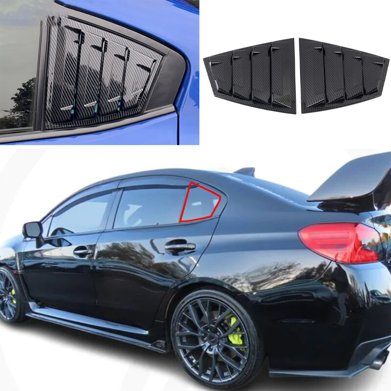 For Subaru WRX 15-2021 Carbon Fiber Side Vent Window Scoop Louver Cover Trim 2pc