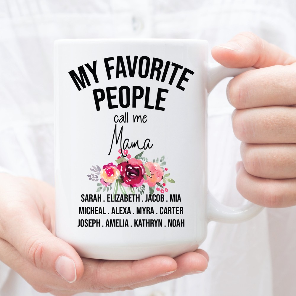Personalized Gift For Mama Custom Mug For Mama From Kids Mama Gift For Mother's