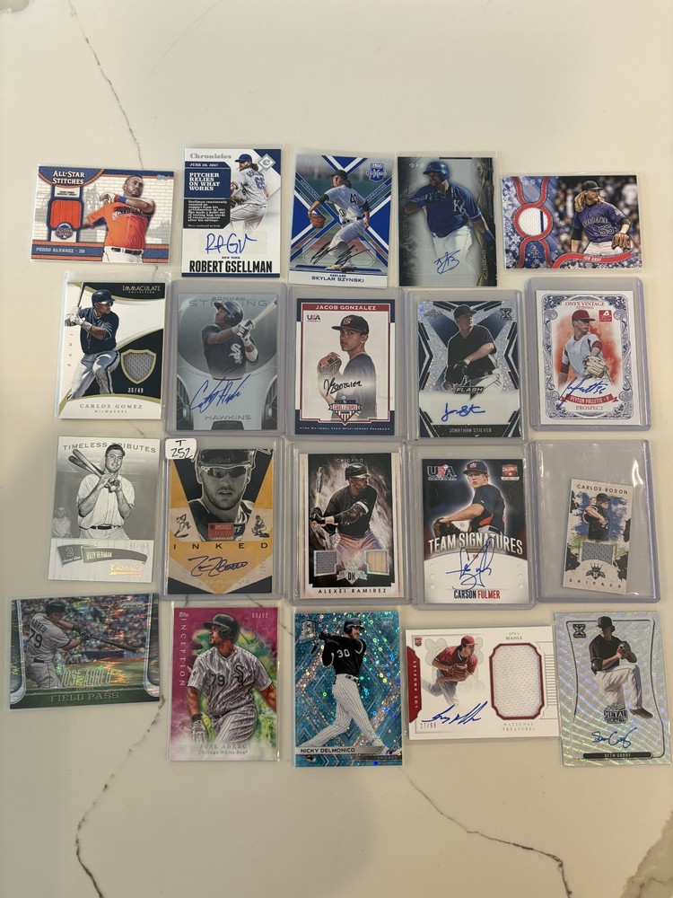 MLB Lot 20 Cards All Autos, Numbered, Patches, Rookies, Relics