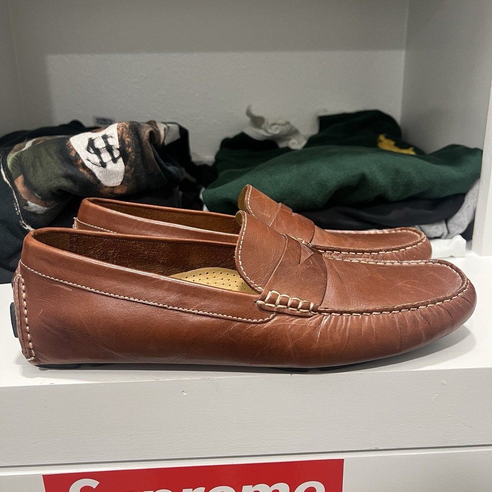 Cole Haan Howland brown leather penny loafer driving shoes mens 10.5M