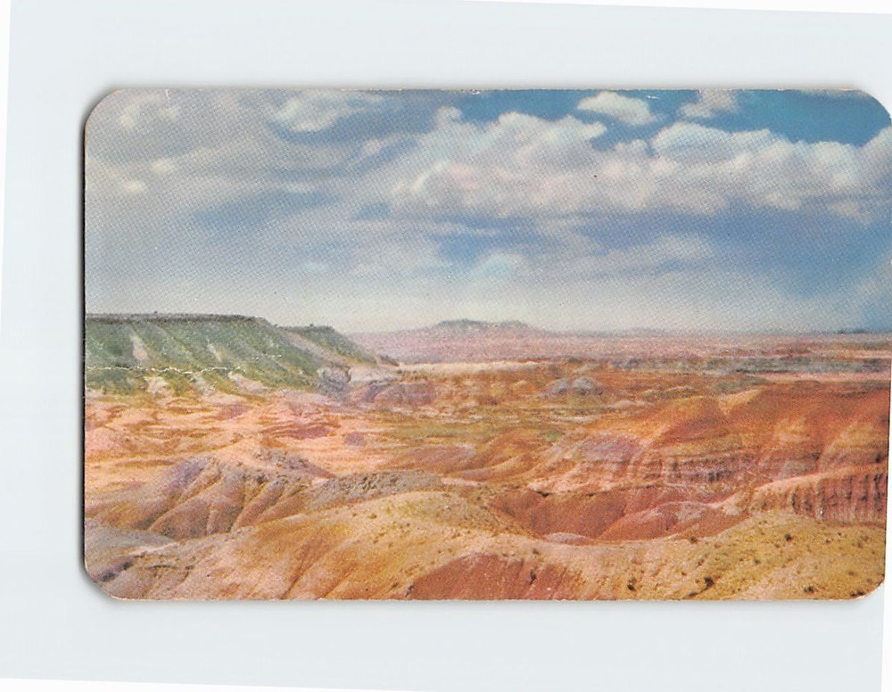 Postcard Painted Desert Highway 66 near Holbrook Arizona USA