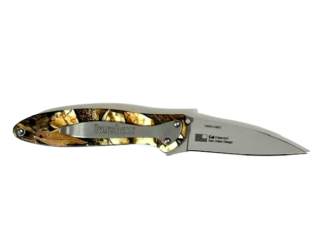 Kershaw Leek 1660CAMO Pocket knife Linerlock Aluminum Handle ,--great condition,