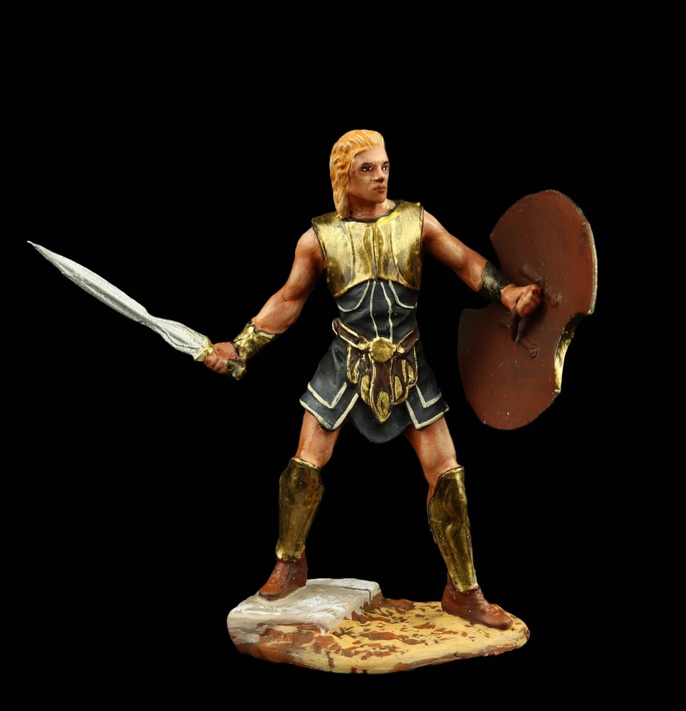 Tin soldier Collectible Achilles at the Siege of Troy Ancient Greece-image