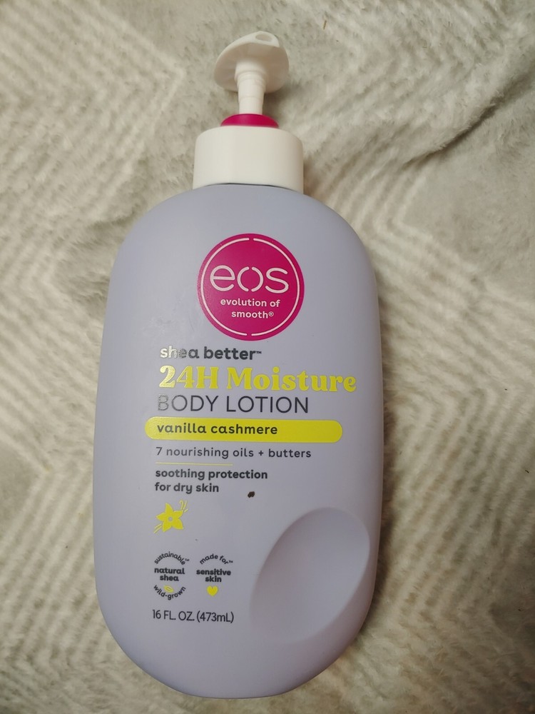 EOS Shea Better 24-Hour Moisturizing Body Lotion in Vanilla Cashmere for Soft Smooth Skin