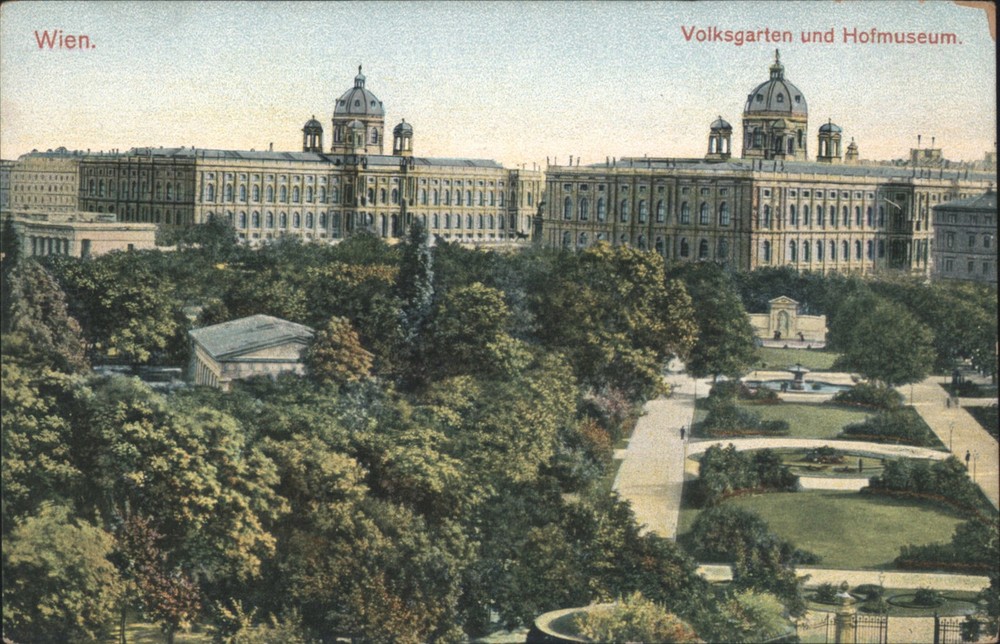 Austria Vienna Volksgarten Hofmuseum,Wien W.D.W.I. Original Vintage Postcard