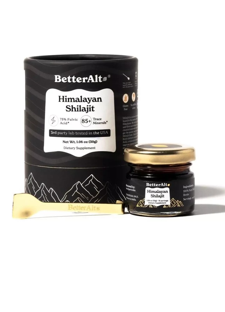 BetterAlt Pure Himalayan Shilajit Resin – High Strength Energy Booster – 75 Servings